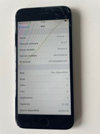 iPhone 6 32GB Nero/Argento