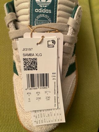 Zapatillas Adidas Samba XLG Beige/Verde