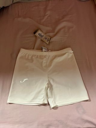 Mallas cortas Joma blancas mujer