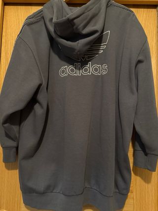 Chaqueta Adidas Gris con Cremallera