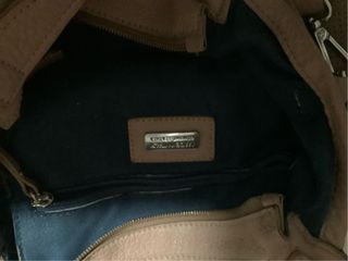 Borsetta a mano e tracolla rosa cipria/beige