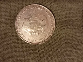 Moneda Franco Caudillo España 1966 Plata