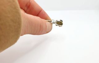 Colgante Osito Plata 925 y Ámbar Natural Verde