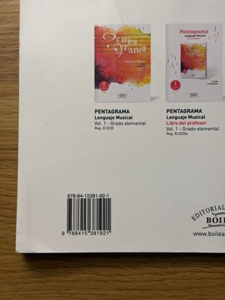 Pentagrama Lenguaje Musical 1 Grado Elemental