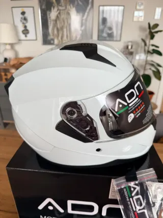 Casco Moto ADN Stelvio Blanco Talla M