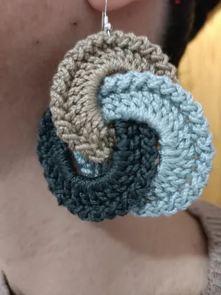Pendientes crochet espiral