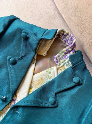 Traje niño Saraguell verde esmeralda