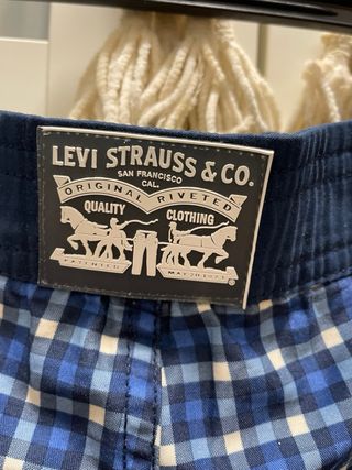 Bañador Levi's Cuadros Azul y Blanco