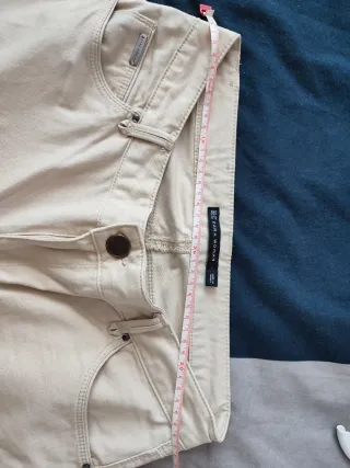 Pantaloni donna beige zara jeans