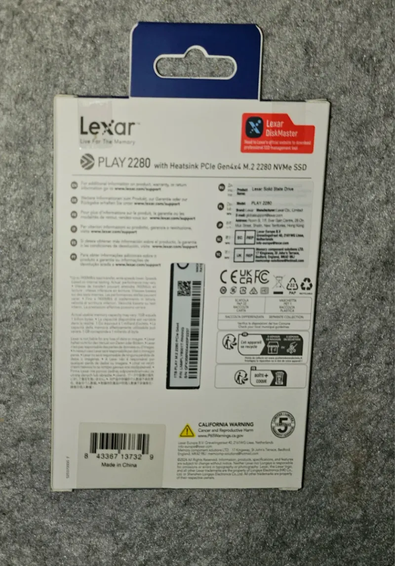 Lexar SSD 1TB PCIe Gen4x4 NVMe afbeelding 2