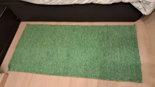 Alfombra verde 60x130 cm