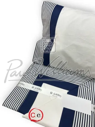 Set Lenzuola Paul Williams Rosa e Bianco