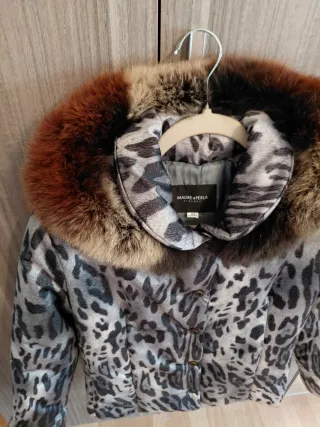 Giacca MADRE PERLA leopardata pelliccia sintetica