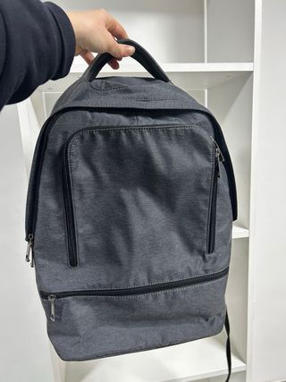 Mochila portátil grande impermeable gris