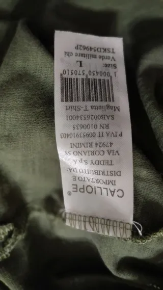 T-shirt donna verde con pizzo