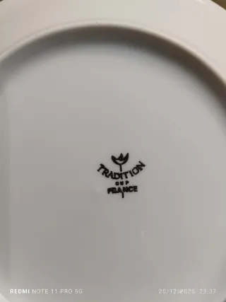 Set 6 Platos porcelana Vintage Fromages de France