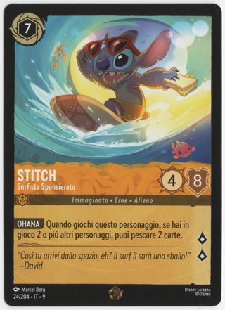 Stitch Surfista Spensierato Lorcana Leggende It 24