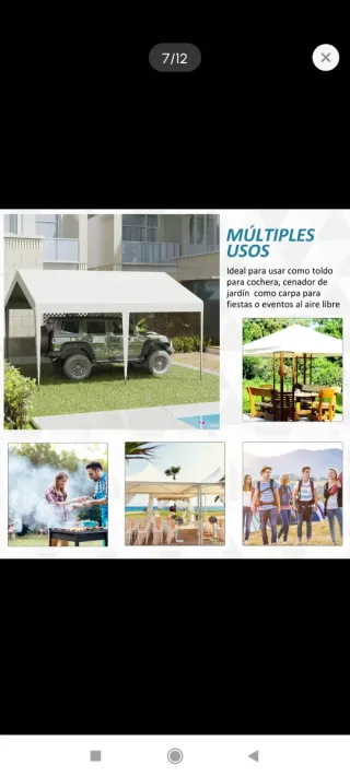 Carpa Garaje 4x4 Cochera