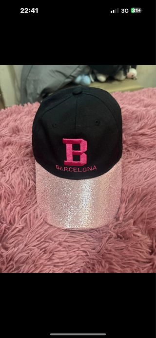 Berretto da baseball Barcelona glitter rosa