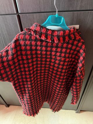 Chaqueta SHEIN cuadros rojo y negro XL