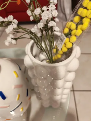 Coppia vasi decorativi in ceramica