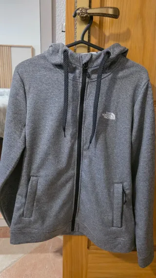 The North Face Sudadera Gris con Cremallera Mujer