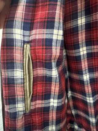 Giacca Zara Harrington Beige Interno Tartan