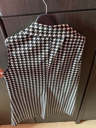 Chaleco largo pata de gallo