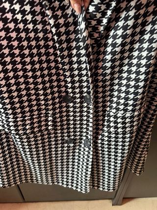 Chaleco largo pata de gallo