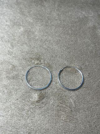 Pendientes Aro Plata 925 Vintage 22mm