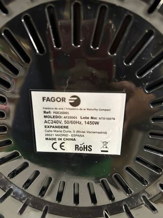 Freidora de aire Fagor