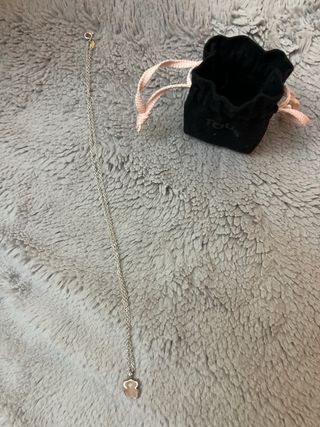 Collar Tous Osito Plata Rosa