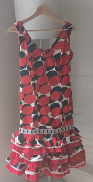 Vestido Gitana Marisol Volantes Lunares