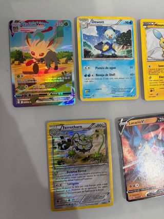 Lote 5 cartas Pokémon variadas