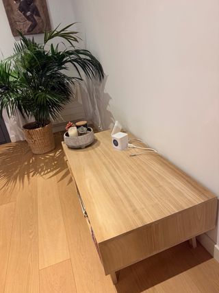 Mesa baja madera y ratán Maison du Monde