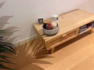 Mesa baja madera y ratán Maison du Monde