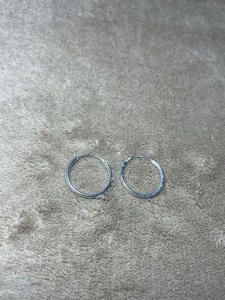 Pendientes aro plata 925 vintage 15 mm