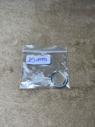 Pendientes aro plata 925 vintage 15 mm