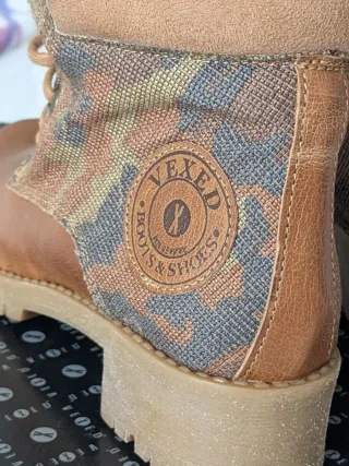 Botas Vexed Cuero Camuflaje Marrón/Verde