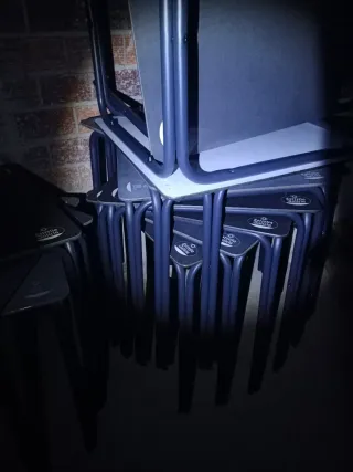 Mesas de terraza metálicas negras