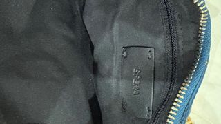 Bolso fiesta cadena dorada azul