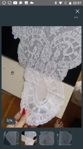 Mantilla Fallera Niña Blanca