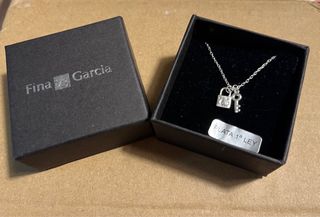 Colgante llave y candado plata