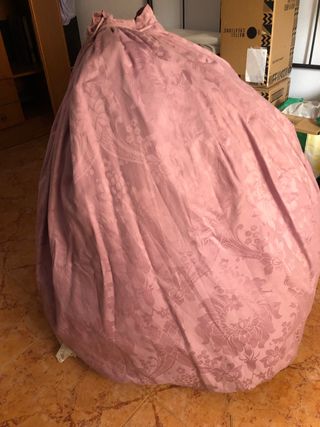 falda damasco fallera lila
