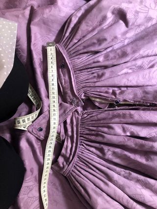 falda damasco fallera lila