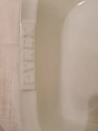 Fuente Pyrex Cerámica Blanca