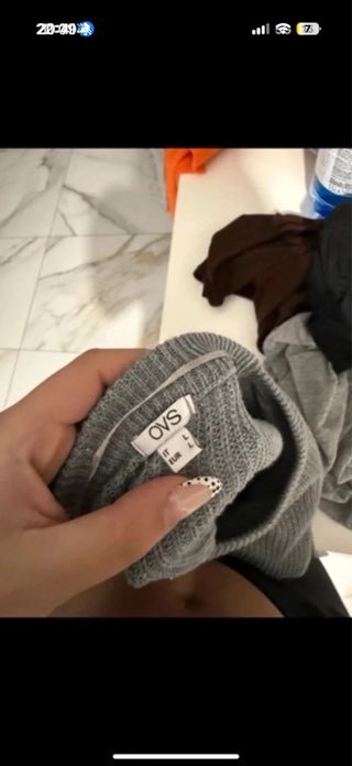 Maglioncino OVS grigio a coste tg L