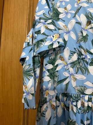 Vestido largo estampado floral azul