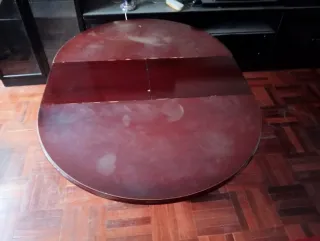 Mesa redonda madera maciza