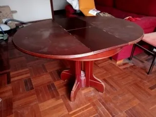 Mesa redonda madera maciza